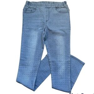Stages West Denim All over Stone sparkle bling pull on jeans size small